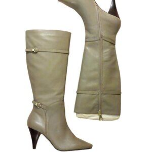 BCBGMAXAZARIA AVA Light Desert Beige Leather Boots Retail $434
